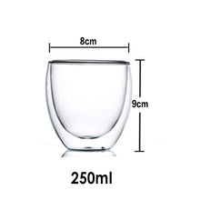 Load image into Gallery viewer, Heat Resistant Double Wall Glass Coffee/Tea Cups And Mugs  Travel Double Coffee Mugs With The Handle Mugs Drinking  Shot Glasses
