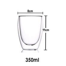 Load image into Gallery viewer, Heat Resistant Double Wall Glass Coffee/Tea Cups And Mugs  Travel Double Coffee Mugs With The Handle Mugs Drinking  Shot Glasses
